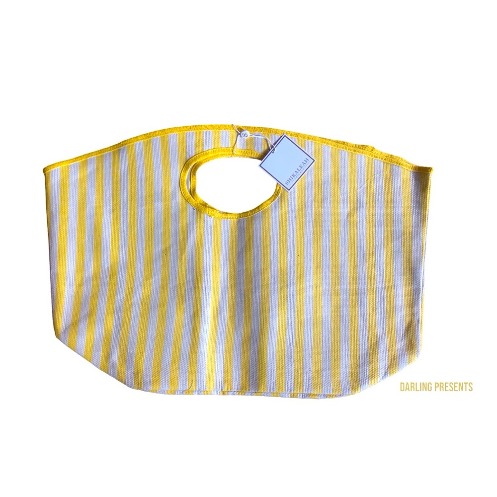 Shiraleah Lolita Stripped Beach Tote Bag Women Color Yellow 25 X 8.5 X 17.5 - Picture 2 of 5